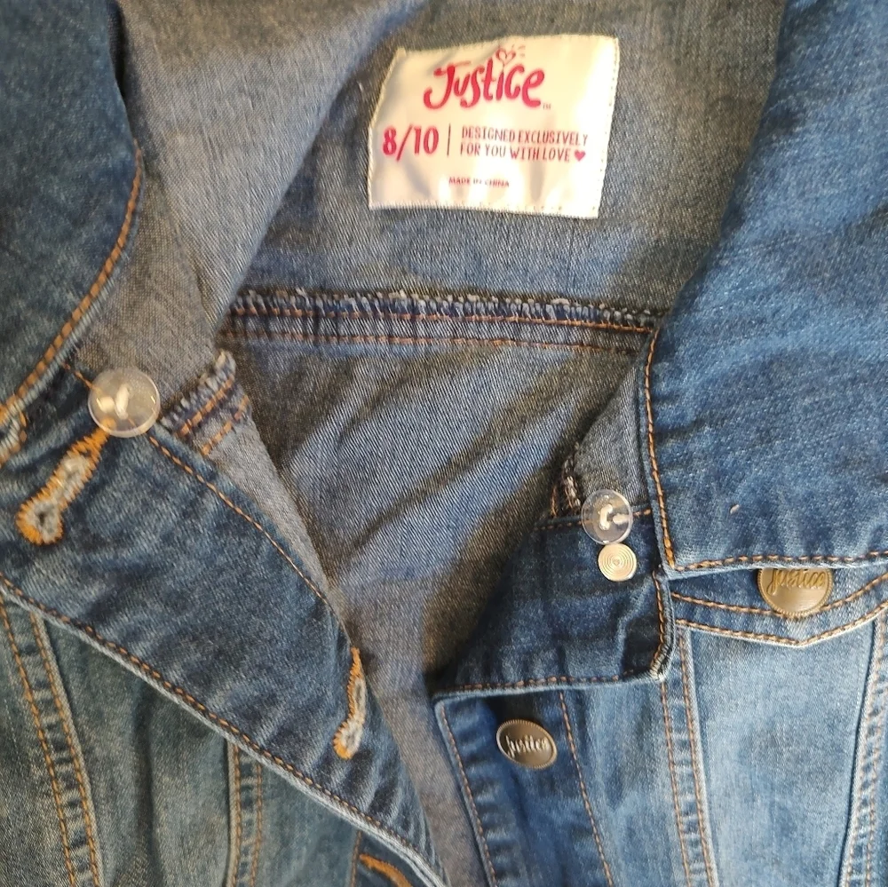 💥3/$20 Justice 8/10 Jean Jacket!